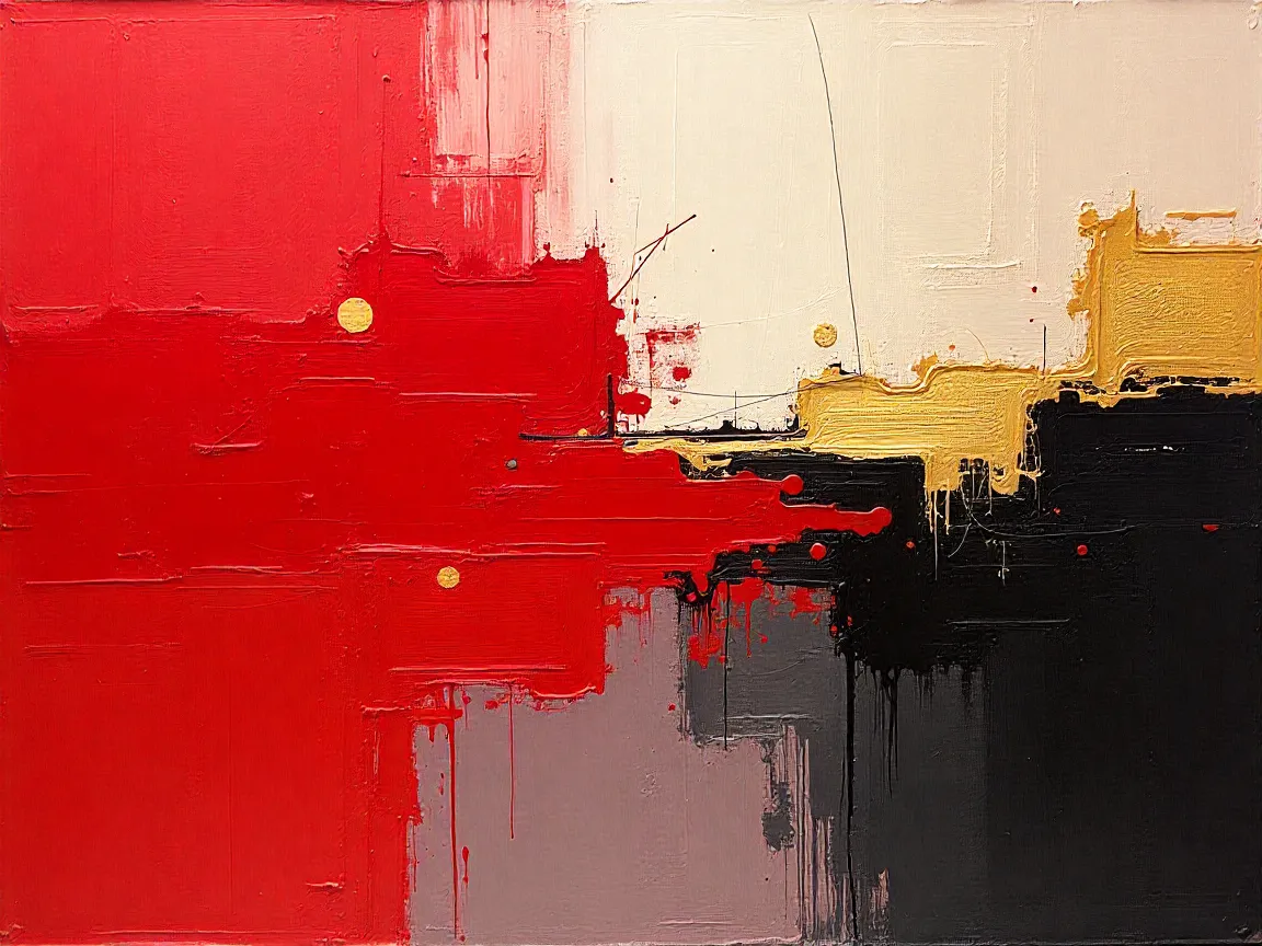 Abstrakt oljemålning